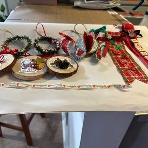 Christmas ornaments and decor items 10 piece box